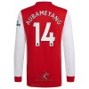 Officiële Voetbalshirt Arsenal Pierre-Emerick Aubameyang 14 Thuis 2021-22 Lange Mouw - Heren